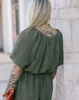 Anni Puff Sleeve Cropped Top back