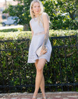 Esri Knit Mini Dress and Shireen Evening Bag full body
