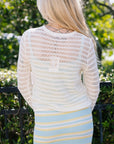 Gwen Open Knit Top Ivory back