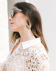 Misa Fleur Crochet Top collar