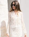 Misa Fleur Crochet Top front
