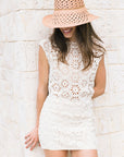 Misa Ronin Crochet Mini Skirt close up