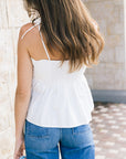Ilio Nema Pronce Tie Shoulder Top back