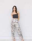Raquel Allegra Pico Zebra Print Pant front