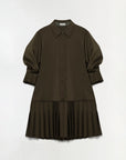Regina Pleated Mini Shirt Dress by itself