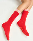 Imummy Tricolor Socks Santa Claus on model