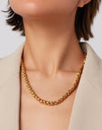 Rizzo Necklace closer up front view on model