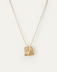 Large Sundra Pendant Necklace Gold by itself