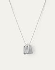 Large Sundra Pendant Necklace Silver by itself