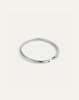 Silver bangle on a white background