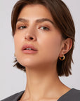 Staple Hoops Small Gold