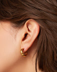 Staple Hoops Small Gold