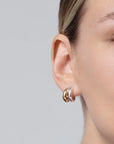Mini Florence Earrings close up on ear