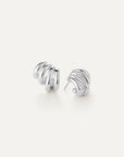 Monroe Earrings in Silver on white background
