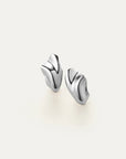 Jenny Bird Portia Earrings in Silver flat lay