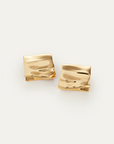 Sundra Earrings Gold side by side