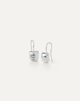 Rue Drop Earring Silver side by side