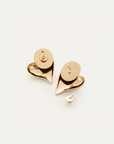 Mega Art Heart Earrings back view
