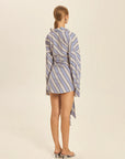 Sully Dress Stripe Violet back
