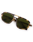 Jordan Sunglasses Nikko Tortoise + 12K Polarized folded up