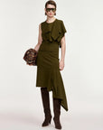 Know Knitted Top w/ Frill and Kap Knit Skirt w/ Frill full body front