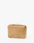 Beige handbag on a white background