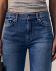 Mid 90s Straight Jean extreme close up front view on model