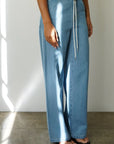 Dusty Soft Denim Pant close up side/front