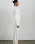 Dusty Soft Denim Pant White side
