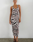 Safari Rib Timeless Tank Midi Dress front view