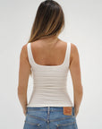 Vara Jersey Tank back view on model