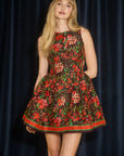 Layne Holiday Floral Mini Dress close up
