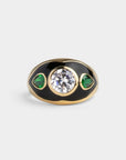 Luna Nera Cocktail Ring front