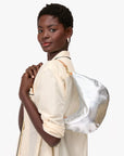 Lune Bag in Lamba on shoulder
