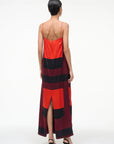Mae Silk Dress back 5'10" model