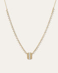 Martine Diamond Big Bead 14k Yellow Gold on diamond necklace