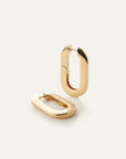 Mega U Link Earrings on white background
