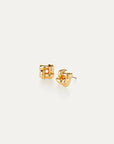 Mini Woven Square Earrings Gold close up