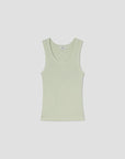 Poppy Tank in Mint Cream laid flat