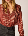Tolan Polka Dot Shirt close up