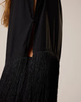 Jessie Top with Fringe close up side view