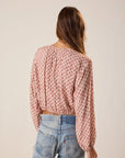 Amelia Top Scallop Blush back