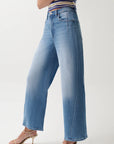 Kyra Ankle High Rise Bowed Hidden Gem close up front/side