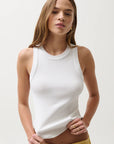 Nissi Tank Top Soft White close up front