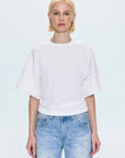 Veronica Kimono Sleeve Fitted Tee White front