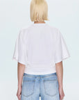 Veronica Kimono Sleeve Fitted Tee White back