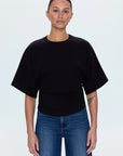 Veronica Kimono Sleeve Fitted Tee Noir front