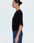 Veronica Kimono Sleeve Fitted Tee Noir side