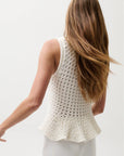 Anna Peplum Sweater Tank back view