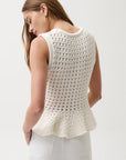 Anna Peplum Sweater Tank back
